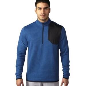 Adidas NEW Size XL Golf Mens Club Performance 1/2 Zip Sweater Mineral Blue Warm